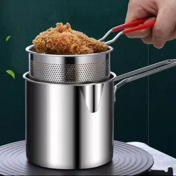 Small Deep Frying Pot with Strainer Basket Air Fryer-image-15