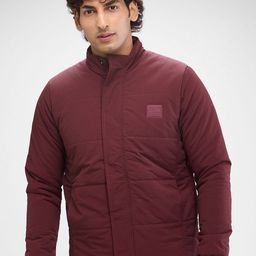 SPYKAR Men Solid Padded Jacket with Patchwork-image-83