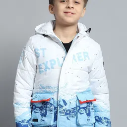 Monte Carlo Boys Hooded Graphic Printed Casual Lightweight Puffer Jacket-picture-9