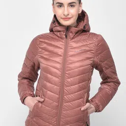 Woodland Women Rose Pink Hooded Padded Jacket-picture-21