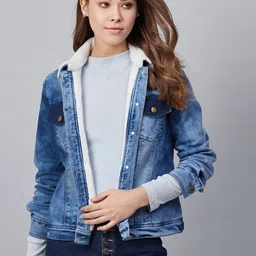 StyleStone Women Cotton Washed Denim Jacket-image-40