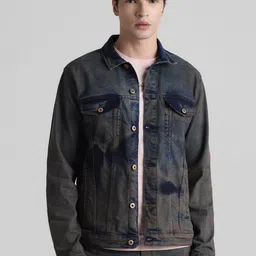 Jack & Jones Washed Spread Collar Denim Jacket-image-35