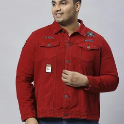 Turning Blue Men Plus Size Biker Fit Jacket-29