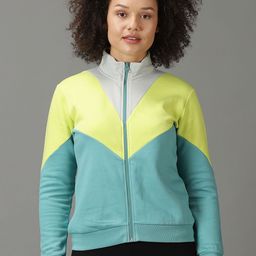 DOMIN8 Women Colourblocked Sporty Jacket with Patchwork-image-33