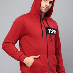 Rigo Typography Printed Hooded Fleece Padded Jacket image 2