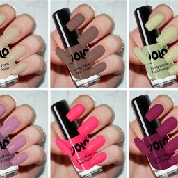 Color Rich Toxic Free Perfection Shine Nail Polish Set of 6 VT-064 Dark Nude, Nude, Mischievous Mint, Nudes Spring, Passion Pink, Wine-image-49