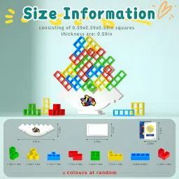 toybot 32 Pcs Tetra Tower Stacking Balance Bulding Block Team Activity Multiplayer Game image 4