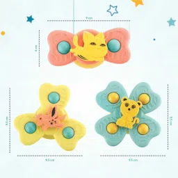 Baby Spinner Toy for Suction 3 Pcs Bath Toys for Kids Stick to Car Window Table-17