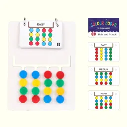 Montessori Slide Puzzle Game | Pattern Matching Learning Toys for Kids 4-8 Years-23