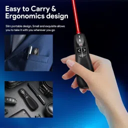 BTS Wireless PowerPoint Clicker, Presentation Clicker with USB Control Remote, Red Light Pointer for PPT/Keynote/OpenOffice/Windows/MAC OS Presenter image 4