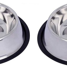 Stainless Steel Bowl for Feeding Small Dogs Cats and Rabbit (Silver 200 ml X 2) Anti Skid Stainless Steel Bowl for Feeding Small Dogs Cats and Kittens (Silver, 200 ml X 2) - Set of 2 ROUND Steel Pet Bowl (200 ml Silver) Stainless Steel Pet Bowl-image-30