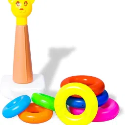 himanshu tex Teddy Stacking Ring Big - 7 Rings with Teddy on top Toy for Kids image 5