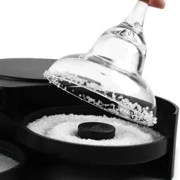 saylani enterpeises 3-Tier Rotating Trays Salt Sugar Lime Juice Bar Rimmer Container Holder Tray image 4