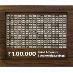 Wooden Money/Piggy Bank for Savings Challenge Box 1,00,000 Coin Bank-image-32
