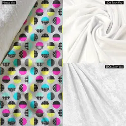artzfolio AZ5008387SOF_FB_RF_R-SP_D56^80_VL Geometric Circles Pattern D4 Velvet Sofa Fabric Sofa Fabric image 2