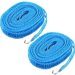 5 Meters Anti-Slip Clothes Washing Line Drying Nylon Rope with Hooks 2 pcs Multicolor-15