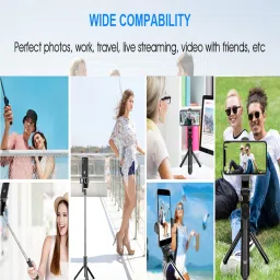 Blue Birds Professional Video and Picture Catcher Bluetooth shutter remote Selfie Stick Tripod, Tripod Kit, Tripod Clamp, Monopod image 4