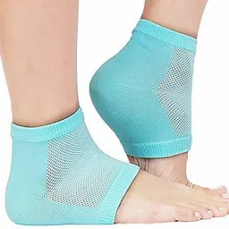 Original Silicon gel heel Pain protector, pain relief ankle socks(Blue) Ankle Support-8