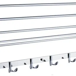 Stainless steel folding towel rack 18 inch chrome finish wall mounted folding towel rack for bathroom silver towel holder 18 inch 3 Bar Towel Rod 18 inch 4 Bar Towel Rod-3