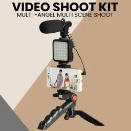 GUGGU (Video Kit) with LED Lights & Wireless Microphone Setup For Vlogging/YouTubeF365 Tripod-image-17