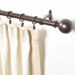 Brown Iron Curtain Rod (52-144 Inch) With Brackets By Deco Window-picture-37