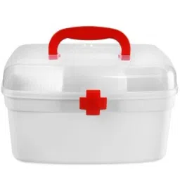 NA Portable Medicine Cabinet First Aid Kit Medical Box Household Storage Box Pill Box-image-3