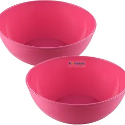 Plastic Serving Bowl Plastic Dishwasher Safe Bowls|Serving Bowls for kitchen|2000 ML|Pack of 2|Pink-10
