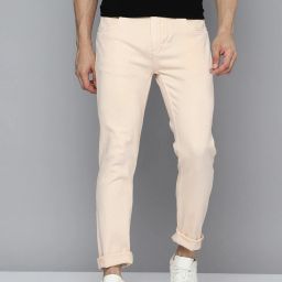 Men Skinny Mid Rise Beige Jeans-image-68