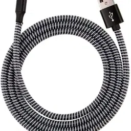 SANEHA Spiral Cable Protector 1 meter (pack of 5) Black Cable Protector-image-1
