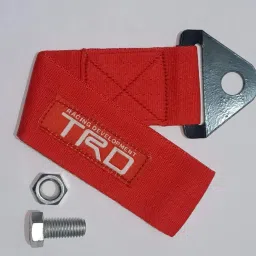auto mt RED TRD Tow Belt & Strap Universal Front & Rear Tow Strap/Tow Hook Towing Belt. 14 m Towing Cable image 3