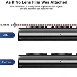 casual need Camera Lens Protector for Oneplus Nord CE4 Camera Ring Back Camera Lens Screen Protector 3D Anti Shock/Anti-Scratch/Clear/BLACK Camera Tempered Glass (3 piece in ) image 3
