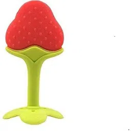 first trend Star Nibbler Fruit Shape Silicone Teether with Baby Fruit Nibbler Pacifier for Baby Teether image 2