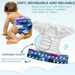 Cloth Diaper With 4 Layer inserts - M-2