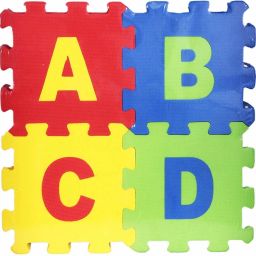 36 pcs Alphanumeric EVA Foam, Interlocking Puzzle with ABCD and 0-9 Numbers Set, Mini Size Play Toy Mat for Kids (4 x 4 inch)-image-41
