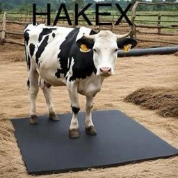 COW MAT-Waterproof Rubber-Black24 (Mat 8*5 Feet) BPA Free For Horse- Cow, Dog, Hamster, Guinea Pig, Miniature Pig Pet Mat-image-93
