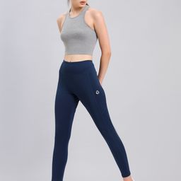 technosport Solid Women Dark Blue Tights-picture-4