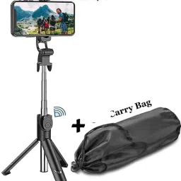 BUFONA Monopod Holder Tripod Bluetooth Selfie Stick Stand with BT Remote+Carry Bag Single Gimbal for Mobile-16