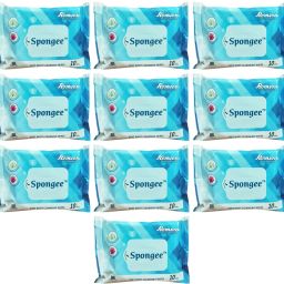 SPONGEE SOFT BODY CLEANSING WIPES FOR ADULTS,10 PCS PACK, COMBO OF 10 PACKS-image-13