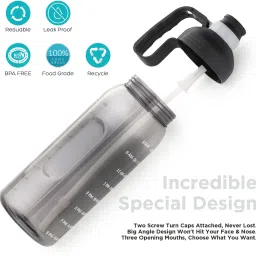 nariya AMAZING BOTTLE COMBO WITH 3 DIFFERENT SIZE AND STYLE USE AT HOME OFFICE GYM 2000 ml Bottle image 3