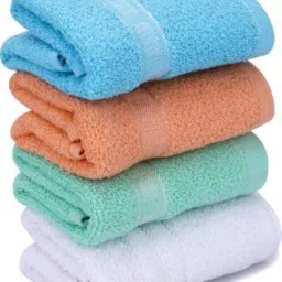Hand Towels Set 14" x 21" size for wash Basin Soft & Super Absorbent, (4 Sheets) Multicolor Cloth Napkins-11