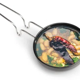 Tempering Pan with Strong Handle |Durable |For Indian Tadka | Gas Friendly Tadka Pan 9.5 cm diameter 1 L capacity-picture-22