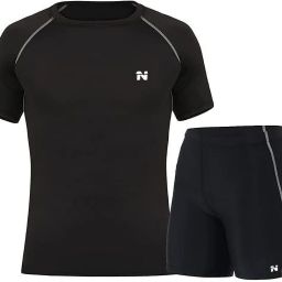 Pack of 2 Men Sporty Round Neck Polyester Black T-Shirt-image-128