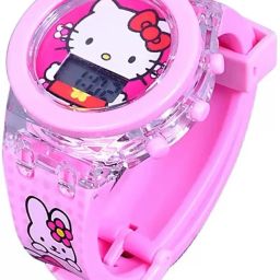 Digital Watch - For Boys & Girls Hello Kitty Kids Analog Led Glowing Light Watch for Kids-image-10