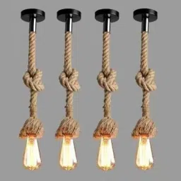 Pendant Rope Lights for Ceiling Hanging Lights (Bulb not included - Pack of 4) Pendants Ceiling Lamp-picture-23