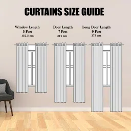 bella true 152 cm (5 ft) Polyester Semi Transparent Window Curtain (Pack Of 2) image 3