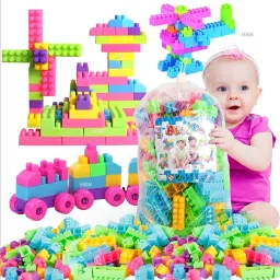 Blocks Smart Activity Fun and Learning Train Blocks for Kids 100PCS-8