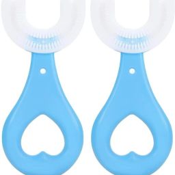 360 Degree U-shaped For 2-6 Years Mouth-Cleaning Soft Blue Toothbrush Ultra Soft Toothbrush-image-68
