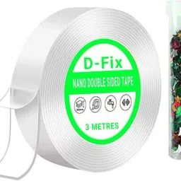 Double Sided Transparent Grip Gel Tape for Walls Handheld 3 Meter Double Sided Adhesive Silicon Nano Tape (Manual)-image-42