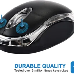 BAMICO Wired USB Optical Mouse with 3 Buttons Wired Ambidextrous Optical Mouse image 5