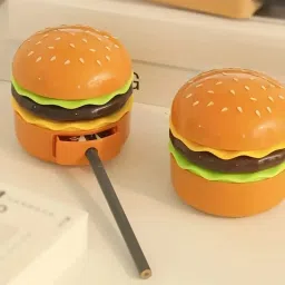 barbarik Burger Design Rechargeable Lamp with Adjustable Neck & Sharpener (Pack of 1) Study Lamp image 3